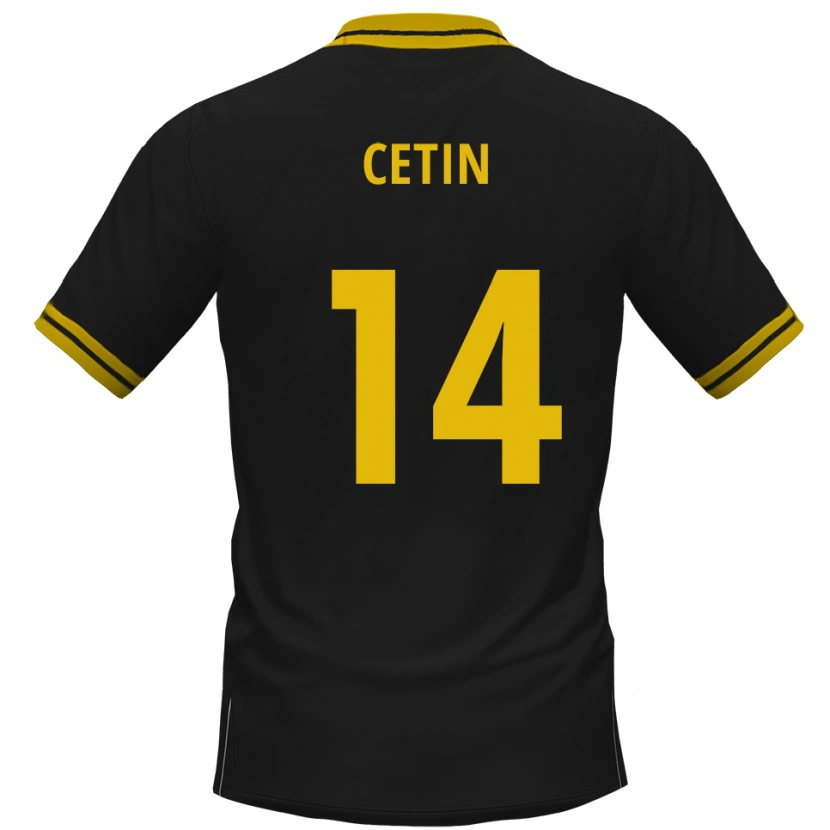 Danxen Mulher Camisola Mikail Cetin #14 Preto Amarelo Alternativa 2025/26 Camisa Brasil