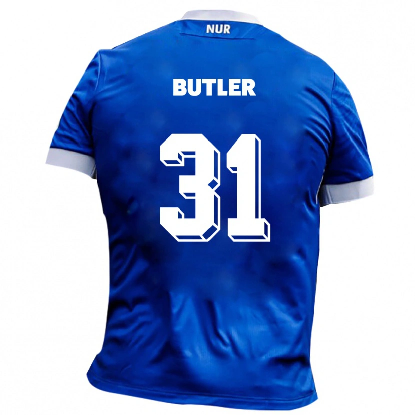 Danxen Mulher Camisola Justin Butler #31 Azul Branco Alternativa 2025/26 Camisa Brasil