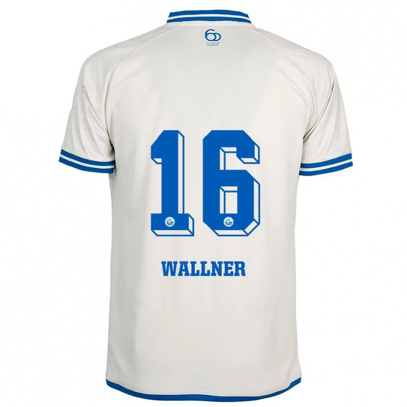 Danxen Mulher Camisola Lukas Wallner #16 Branco Azul Alternativa 2025/26 Camisa Brasil