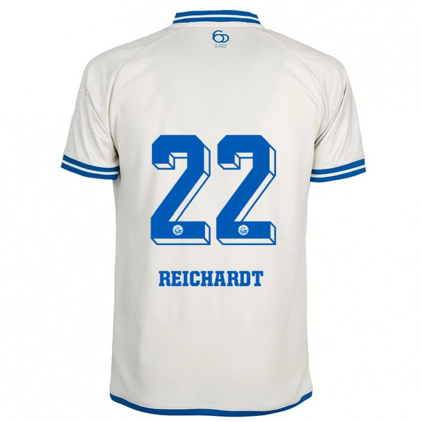 Danxen Mulher Camisola Leon Reichardt #22 Branco Azul Alternativa 2025/26 Camisa Brasil