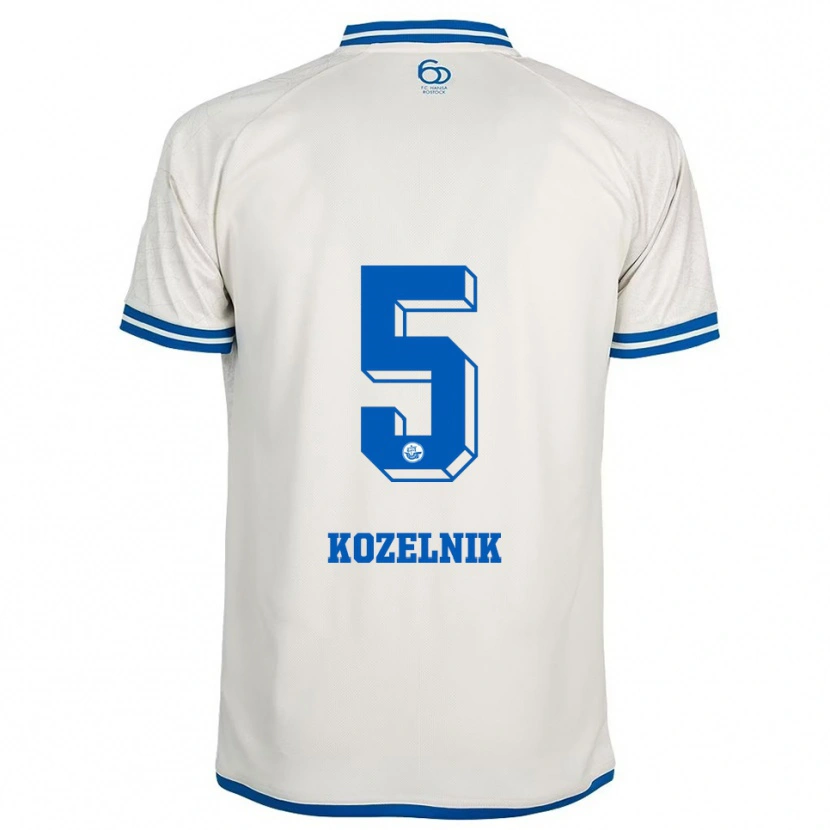 Danxen Mulher Camisola Till Kozelnik #5 Branco Azul Alternativa 2025/26 Camisa Brasil