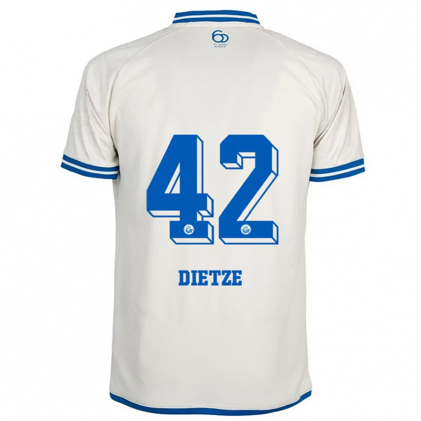 Danxen Mulher Camisola Benno Dietze #42 Branco Azul Alternativa 2025/26 Camisa Brasil