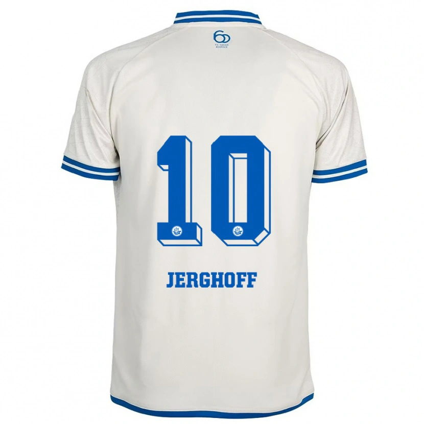 Danxen Mulher Camisola Ole Jerghoff #10 Branco Azul Alternativa 2025/26 Camisa Brasil