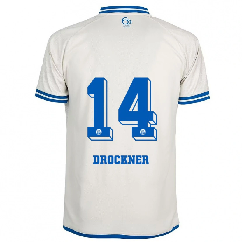 Danxen Mulher Camisola Malin Drockner #14 Branco Azul Alternativa 2025/26 Camisa Brasil