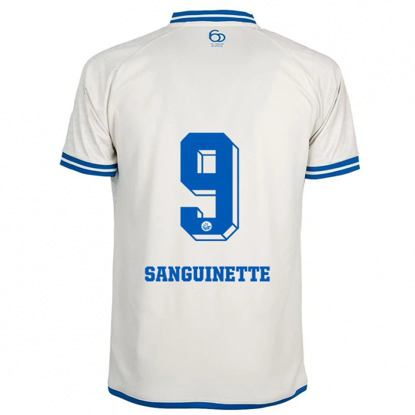 Danxen Mulher Camisola Pierre Sanguinette #9 Branco Azul Alternativa 2025/26 Camisa Brasil