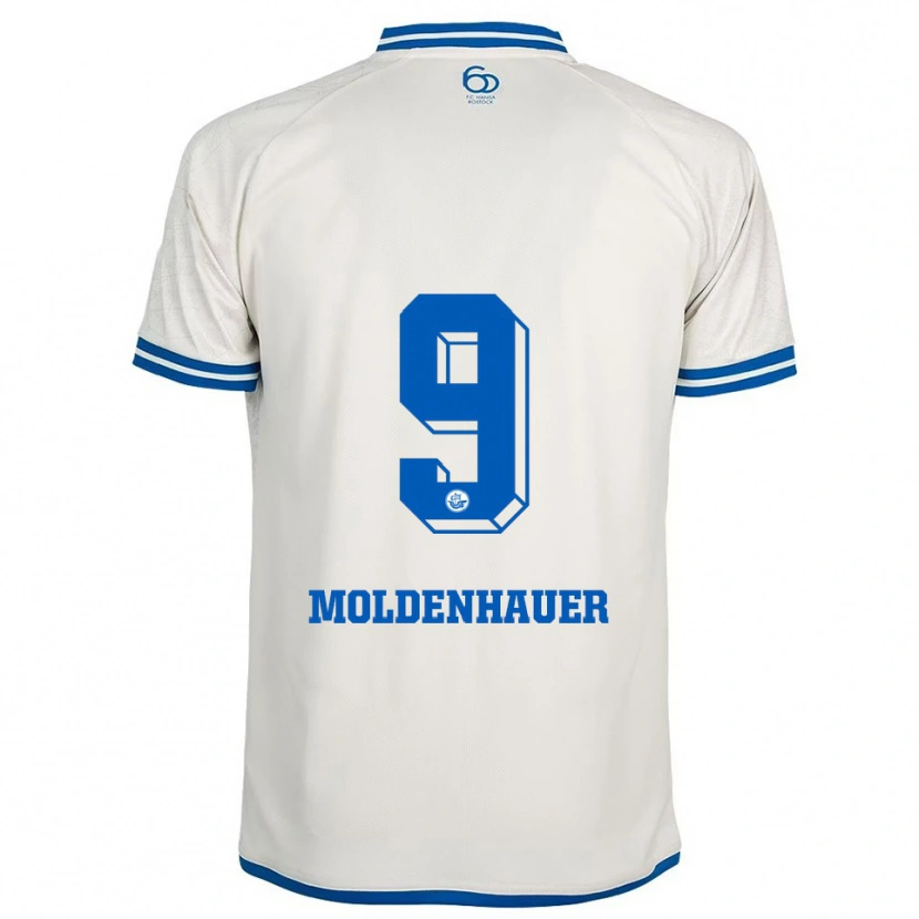 Danxen Mulher Camisola Max Moldenhauer #9 Branco Azul Alternativa 2025/26 Camisa Brasil