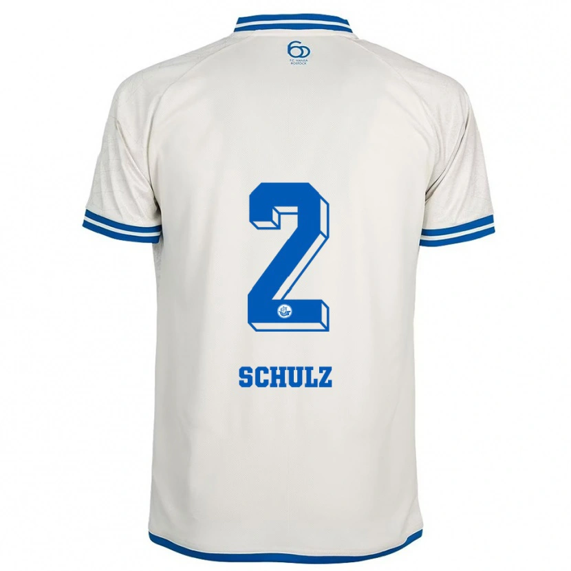 Danxen Mulher Camisola Nils Schulz #2 Branco Azul Alternativa 2025/26 Camisa Brasil