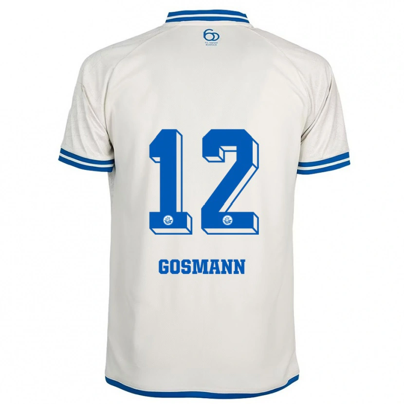 Danxen Mulher Camisola Hermann Gosmann #12 Branco Azul Alternativa 2025/26 Camisa Brasil