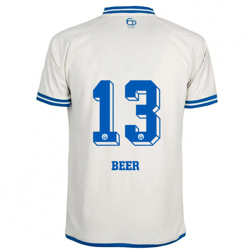 Danxen Mulher Camisola Darian Beer #13 Branco Azul Alternativa 2025/26 Camisa Brasil