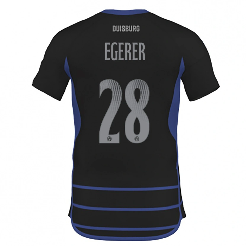 Danxen Mulher Camisola Florian Egerer #28 Preto Azul Alternativa 2025/26 Camisa Brasil