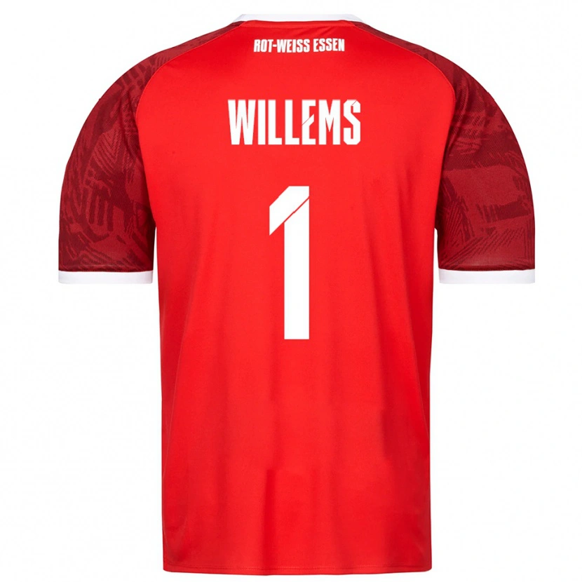 Danxen Mulher Camisola Leon Willems #1 Vermelho Borgonha Branco Alternativa 2025/26 Camisa Brasil