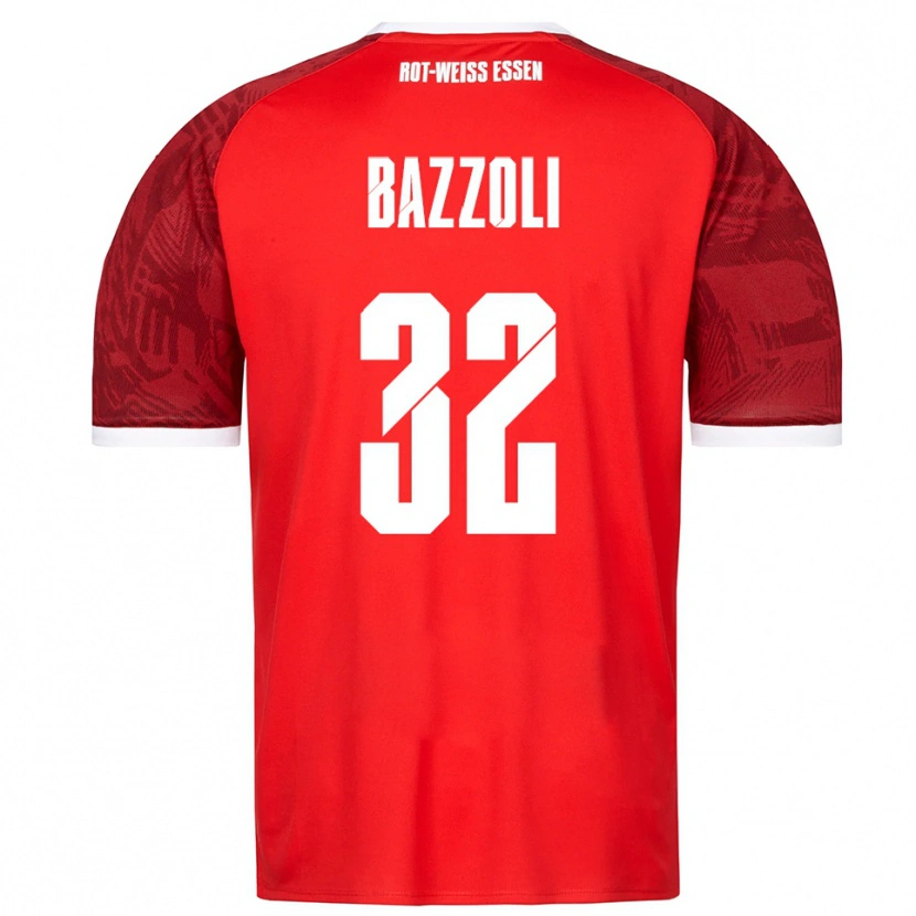 Danxen Mulher Camisola Luca Bazzoli #32 Vermelho Borgonha Branco Alternativa 2025/26 Camisa Brasil