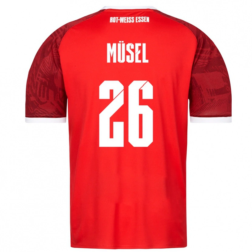 Danxen Mulher Camisola Torben Müsel #26 Vermelho Borgonha Branco Alternativa 2025/26 Camisa Brasil