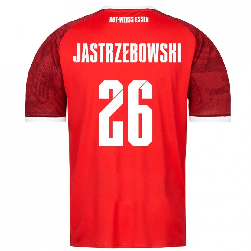 Danxen Mulher Camisola Oliver Jastrzebowski #26 Vermelho Borgonha Branco Alternativa 2025/26 Camisa Brasil