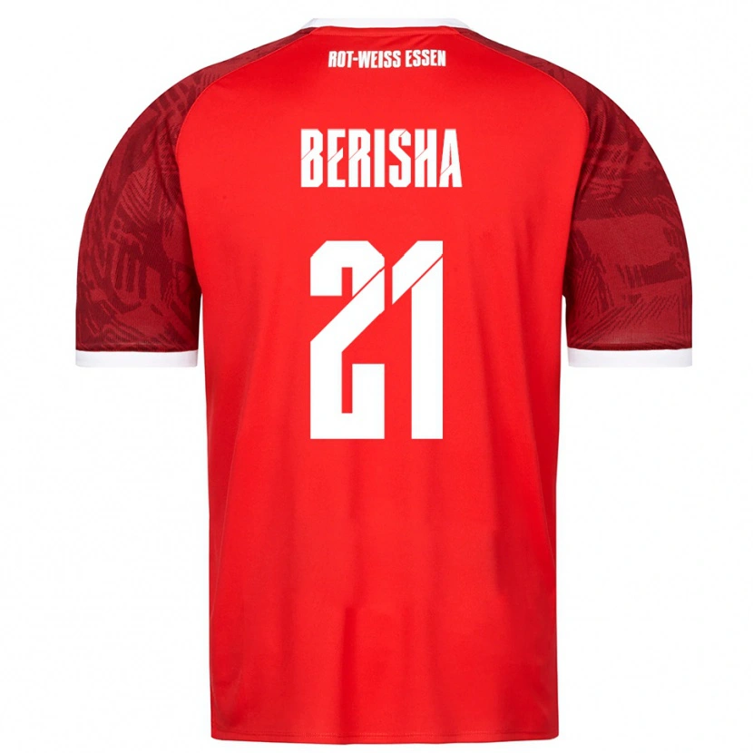 Danxen Mulher Camisola Dion Berisha #21 Vermelho Borgonha Branco Alternativa 2025/26 Camisa Brasil