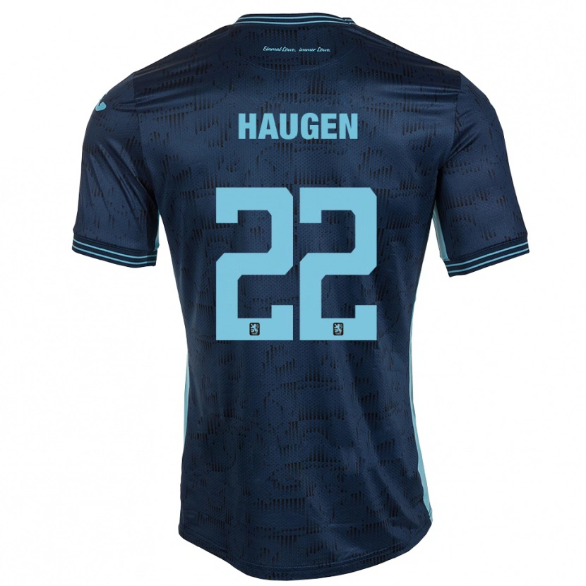 Danxen Mulher Camisola Sigurd Haugen #22 Azul Royal Alternativa 2025/26 Camisa Brasil