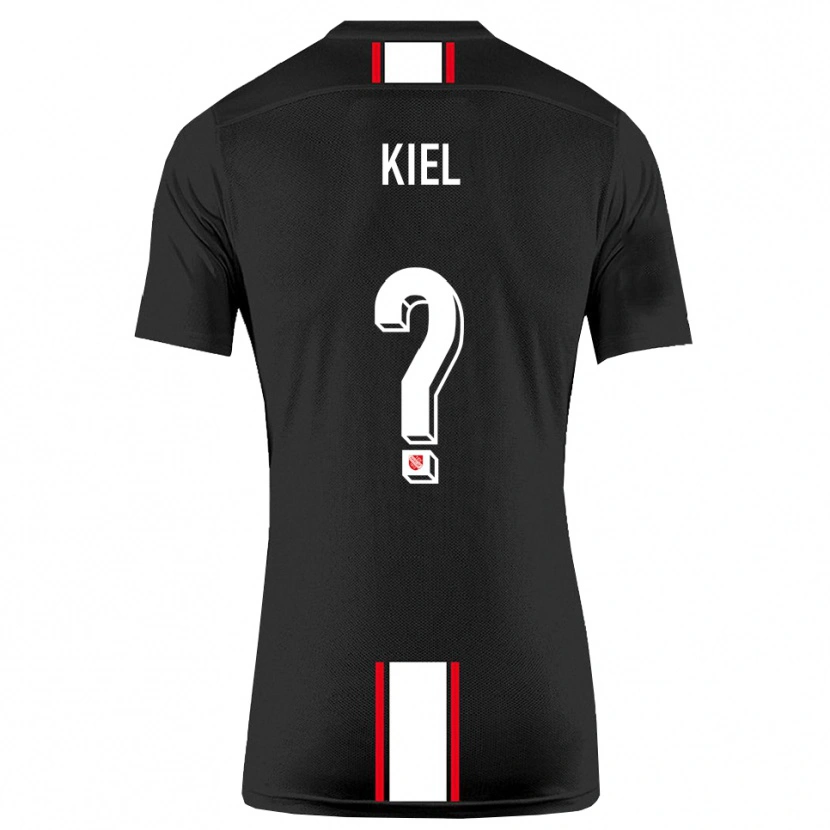 Danxen Mulher Camisola Niels Kiel #0 Preto Branco Alternativa 2025/26 Camisa Brasil