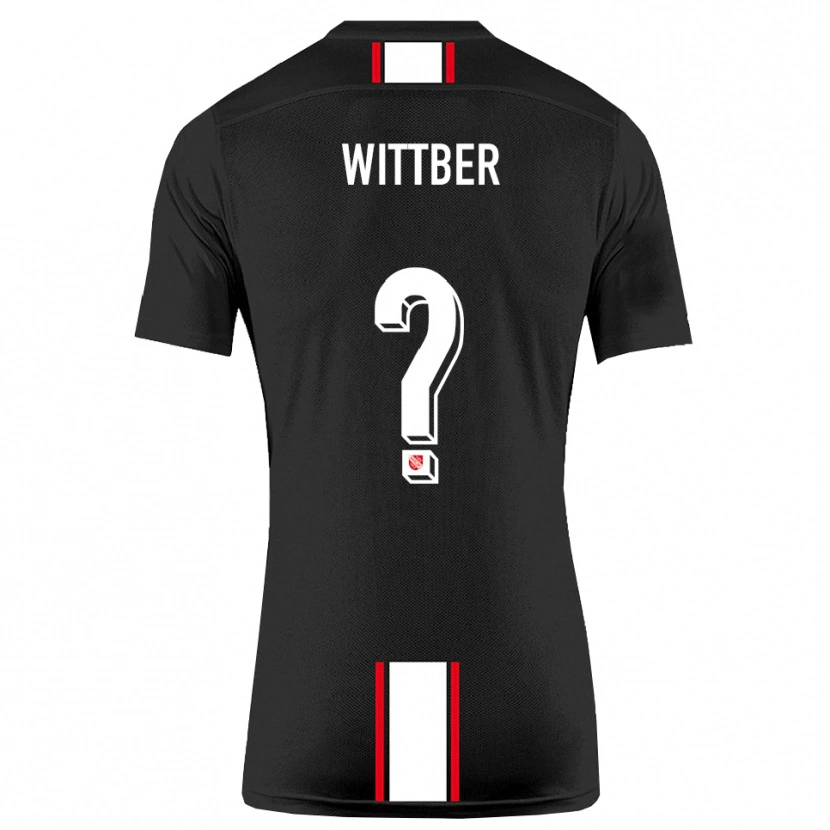 Danxen Mulher Camisola Niklas Wittber #0 Preto Branco Alternativa 2025/26 Camisa Brasil
