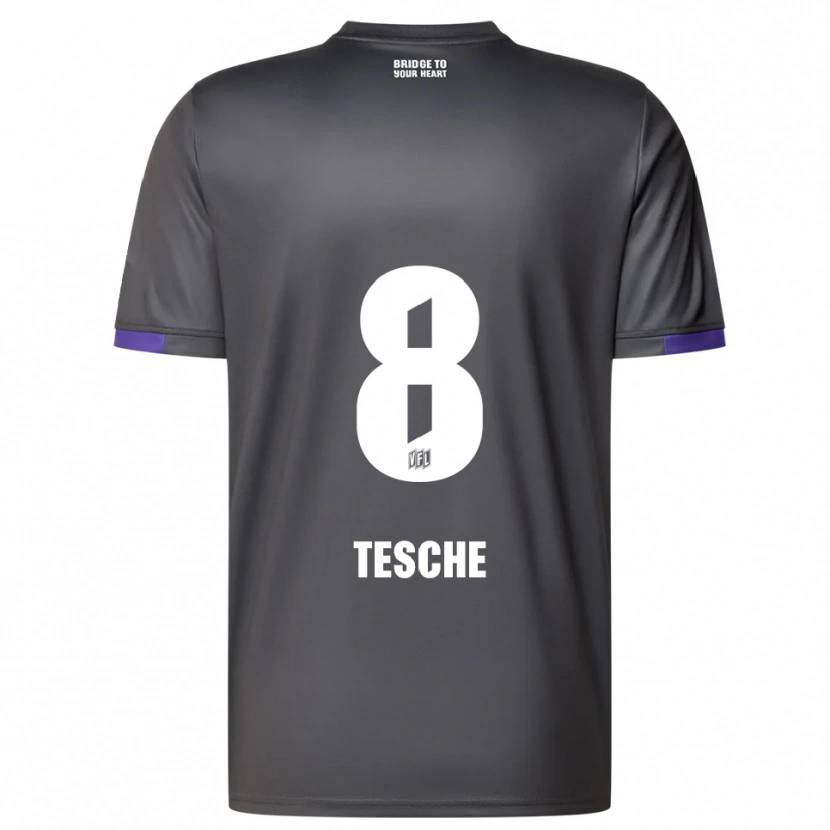 Danxen Mulher Camisola Robert Tesche #8 Cinzento Roxo Alternativa 2025/26 Camisa Brasil