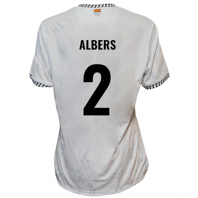 Danxen Mulher Camisola Felix Albers #2 Branco Preto Alternativa 2025/26 Camisa Brasil