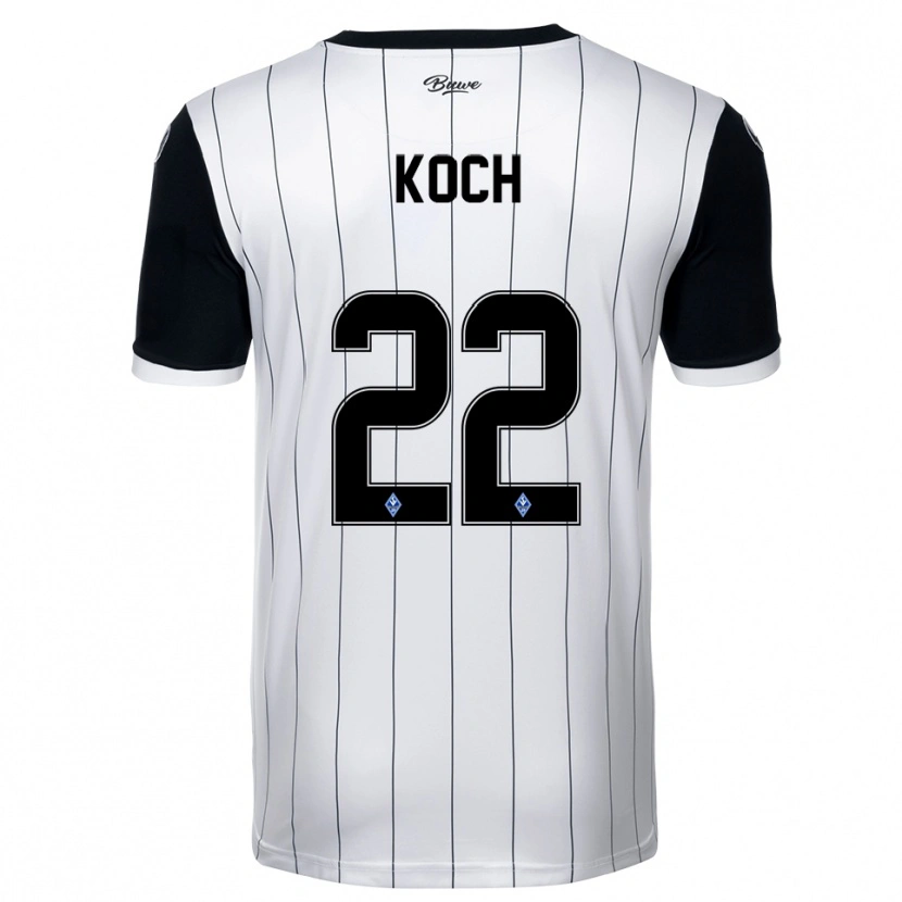 Danxen Mulher Camisola Nico Koch #22 Branco Preto Alternativa 2025/26 Camisa Brasil