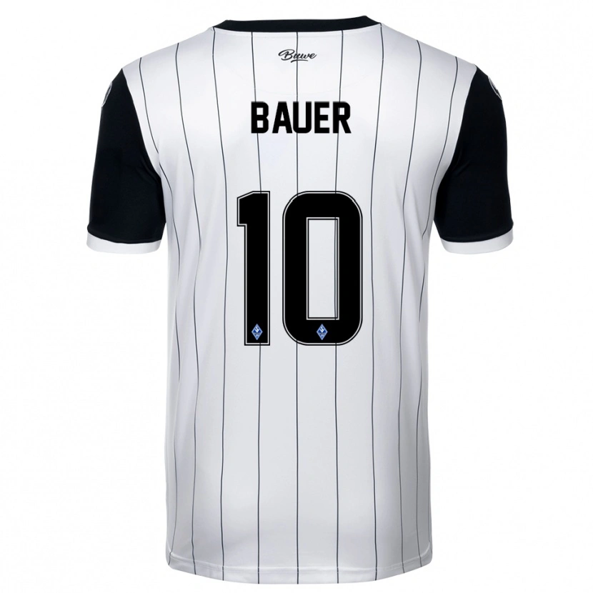 Danxen Mulher Camisola Milo Bauer #10 Branco Preto Alternativa 2025/26 Camisa Brasil