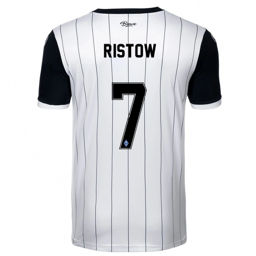 Danxen Mulher Camisola Daniel Ristow #7 Branco Preto Alternativa 2025/26 Camisa Brasil