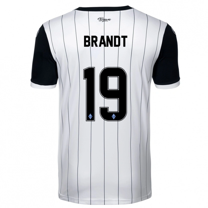 Danxen Mulher Camisola Jascha Brandt #19 Branco Preto Alternativa 2025/26 Camisa Brasil