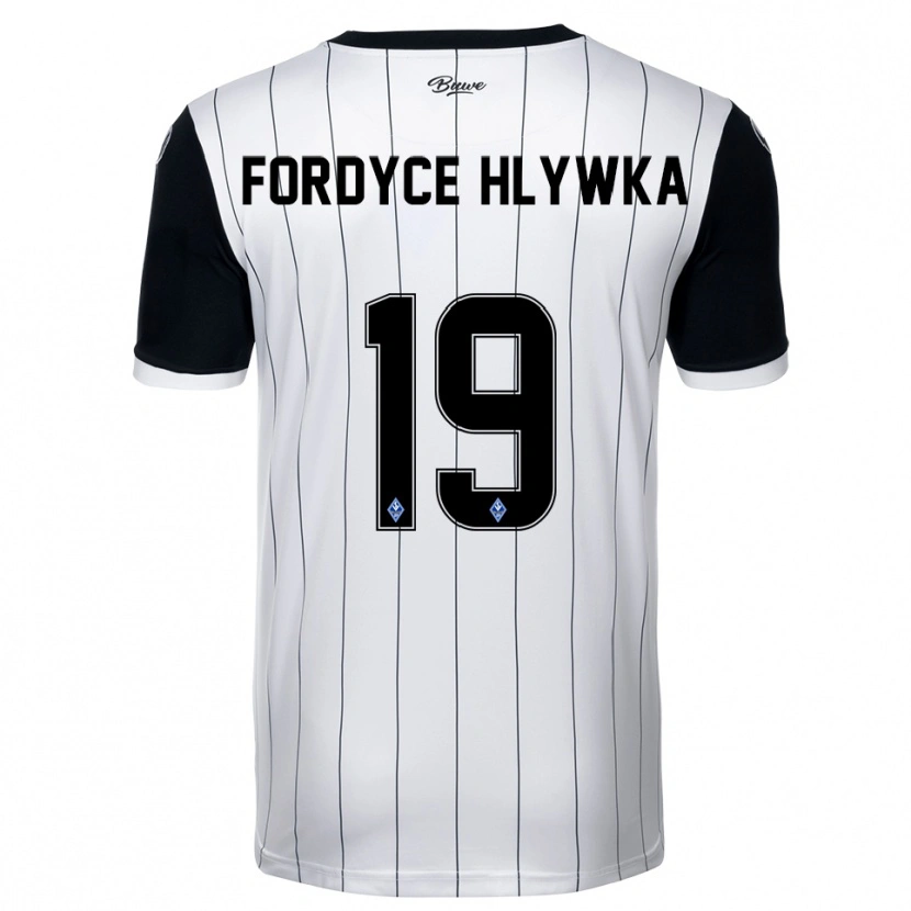 Danxen Mulher Camisola Roen Fordyce Hlywka #19 Branco Preto Alternativa 2025/26 Camisa Brasil
