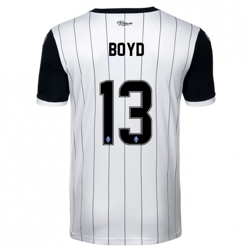Danxen Mulher Camisola Terrence Boyd #13 Branco Preto Alternativa 2025/26 Camisa Brasil