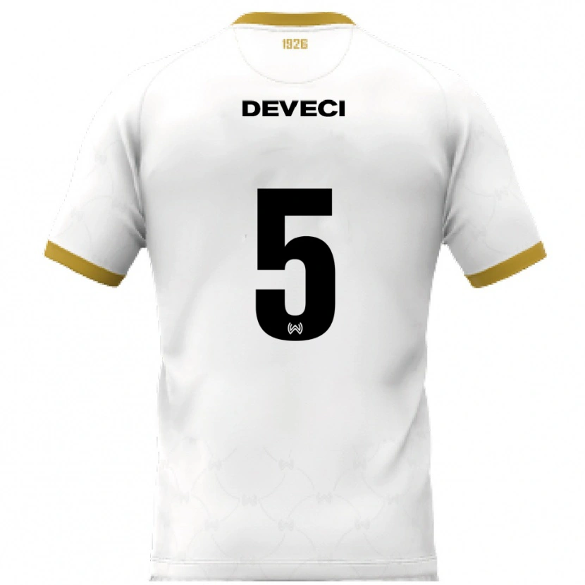 Danxen Mulher Camisola Hüseyin Deveci #5 Branco Dourado Alternativa 2025/26 Camisa Brasil
