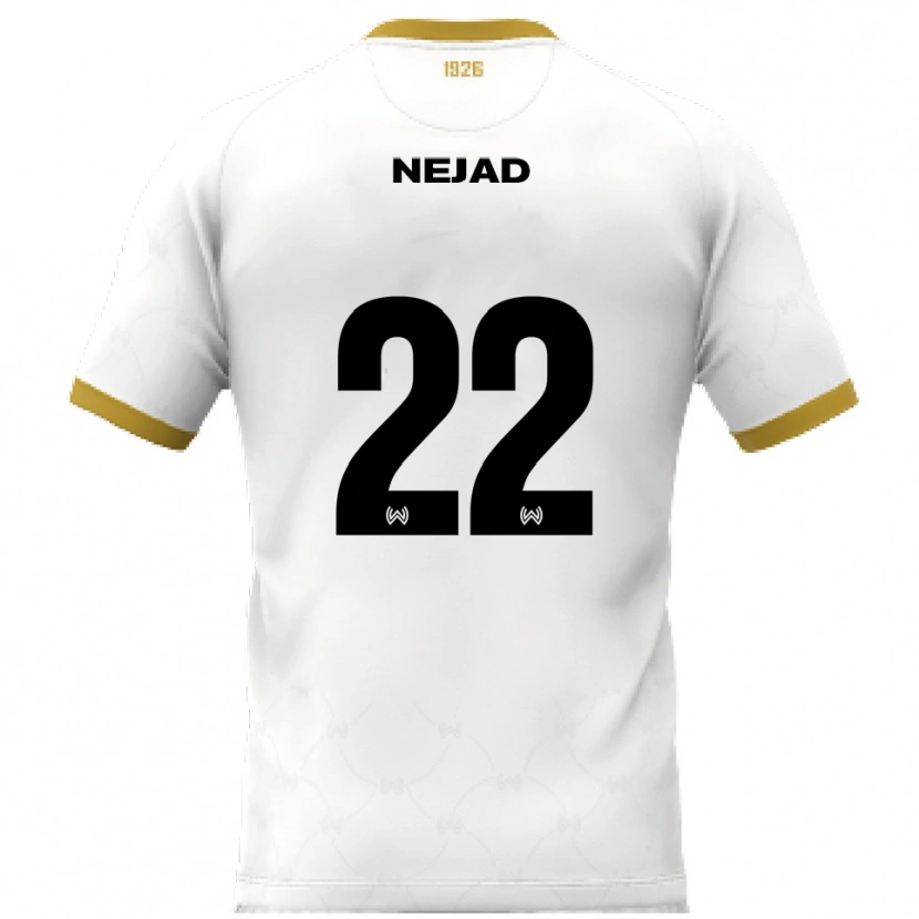 Danxen Mulher Camisola Milad Nejad #22 Branco Dourado Alternativa 2025/26 Camisa Brasil
