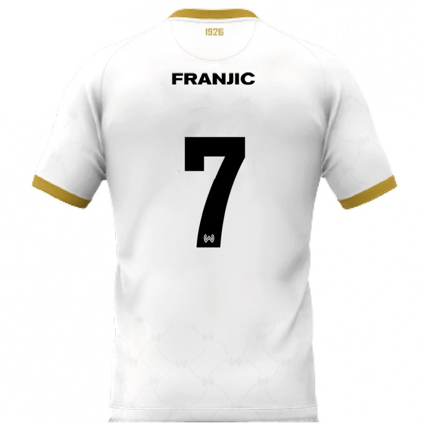 Danxen Mulher Camisola Ivan Franjic #7 Branco Dourado Alternativa 2025/26 Camisa Brasil