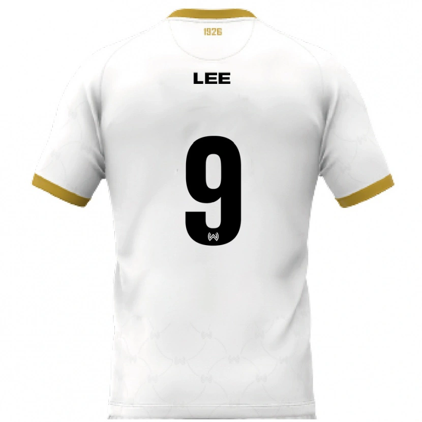 Danxen Mulher Camisola Seong-Hyun Lee #9 Branco Dourado Alternativa 2025/26 Camisa Brasil