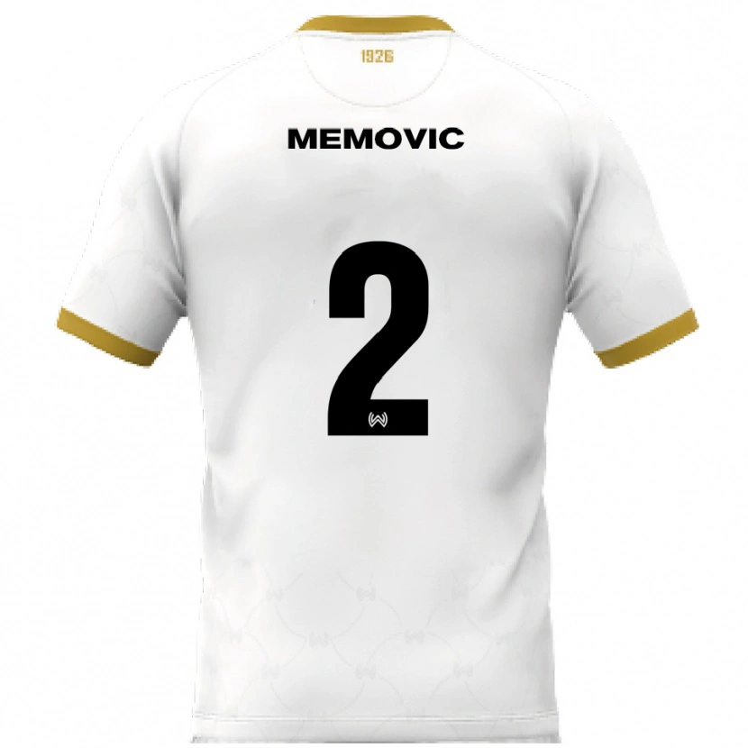 Danxen Mulher Camisola Daris Memovic #2 Branco Dourado Alternativa 2025/26 Camisa Brasil