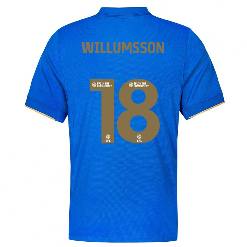 Danxen Criança Camisola Willum Thór Willumsson #18 Azul Dourado Principal 2025/26 Camisa Brasil