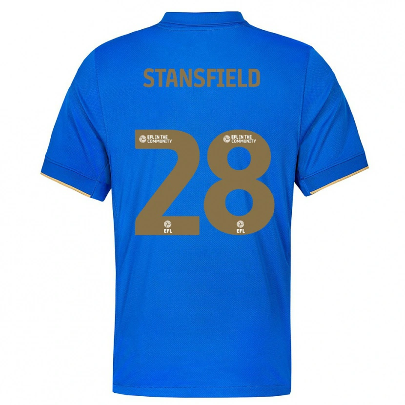 Danxen Criança Camisola Jay Stansfield #28 Azul Dourado Principal 2025/26 Camisa Brasil