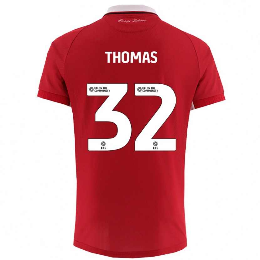 Danxen Criança Camisola Lewis Thomas #32 Vermelho Branco Principal 2025/26 Camisa Brasil