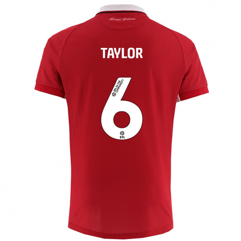 Danxen Criança Camisola Archie Taylor #6 Vermelho Branco Principal 2025/26 Camisa Brasil