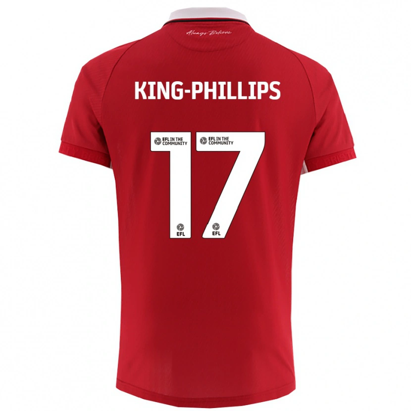 Danxen Criança Camisola Zac King-Phillips #17 Vermelho Branco Principal 2025/26 Camisa Brasil