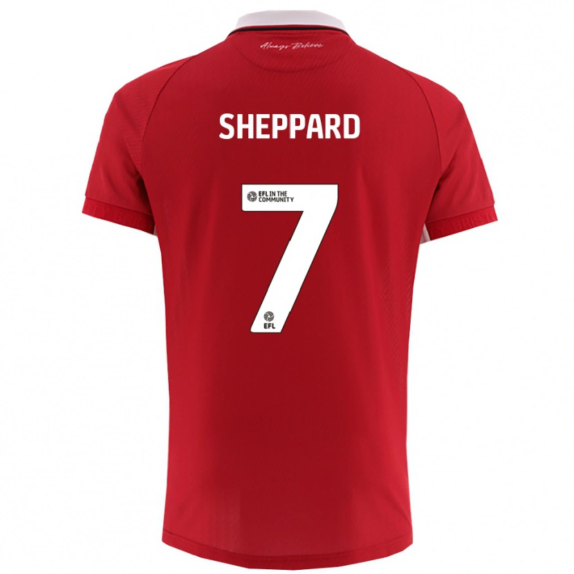 Danxen Criança Camisola Ruebin Sheppard #7 Vermelho Branco Principal 2025/26 Camisa Brasil