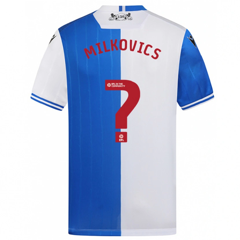 Danxen Criança Camisola Márton Milkovics #0 Azul Branco Principal 2025/26 Camisa Brasil