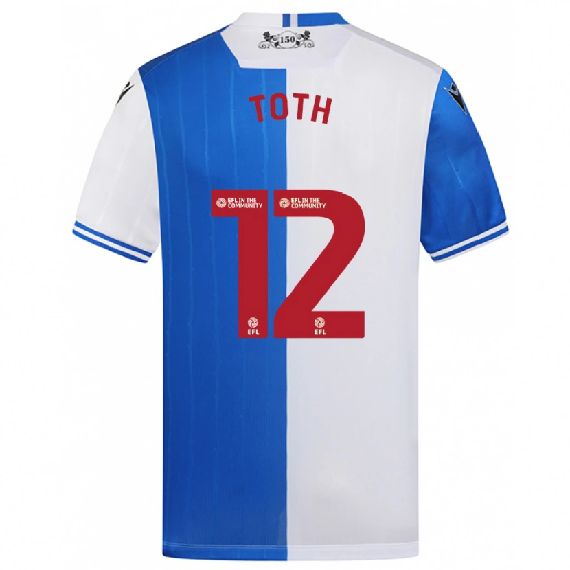 Danxen Criança Camisola Balázs Tóth #12 Azul Branco Principal 2025/26 Camisa Brasil