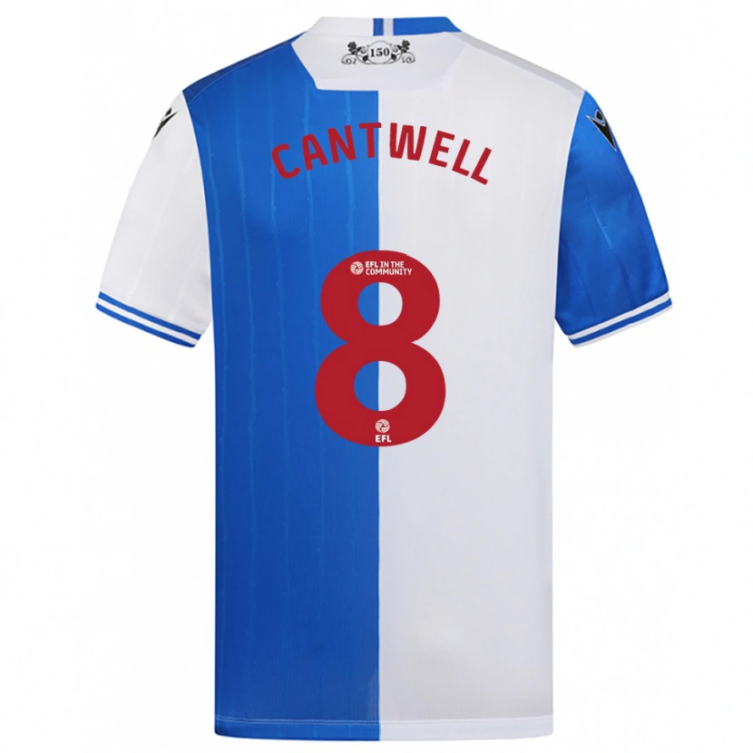 Danxen Criança Camisola Todd Cantwell #8 Azul Branco Principal 2025/26 Camisa Brasil