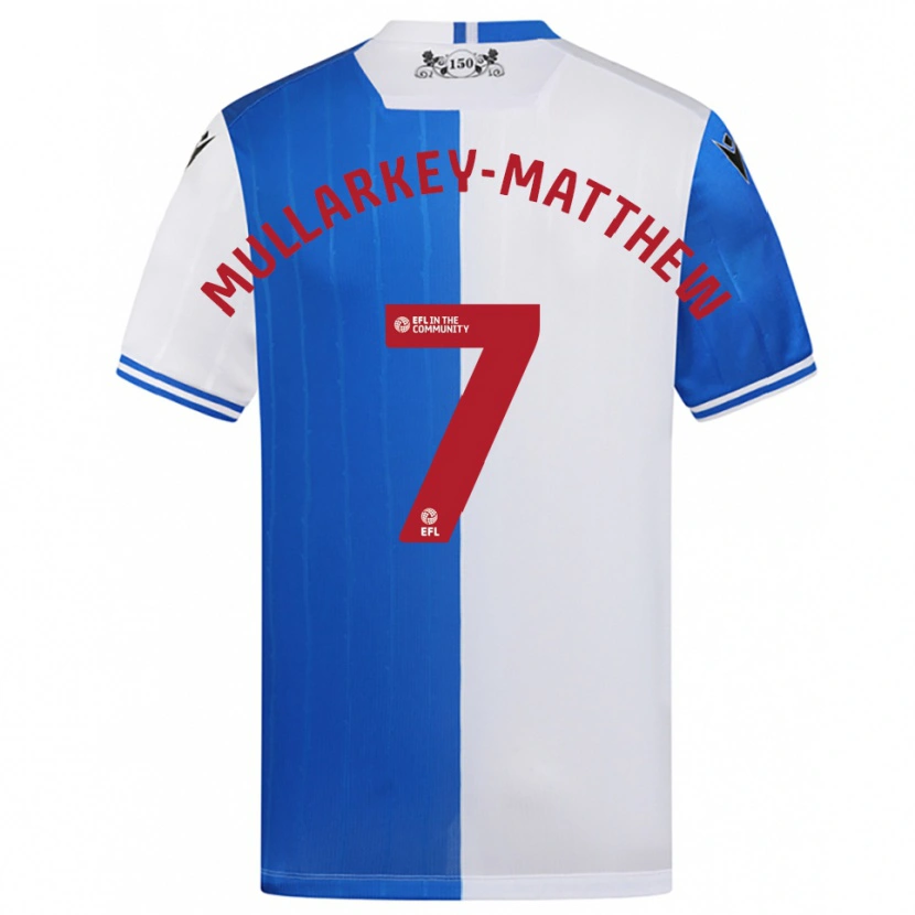 Danxen Criança Camisola Lorenze Mullarkey-Matthews #7 Azul Branco Principal 2025/26 Camisa Brasil