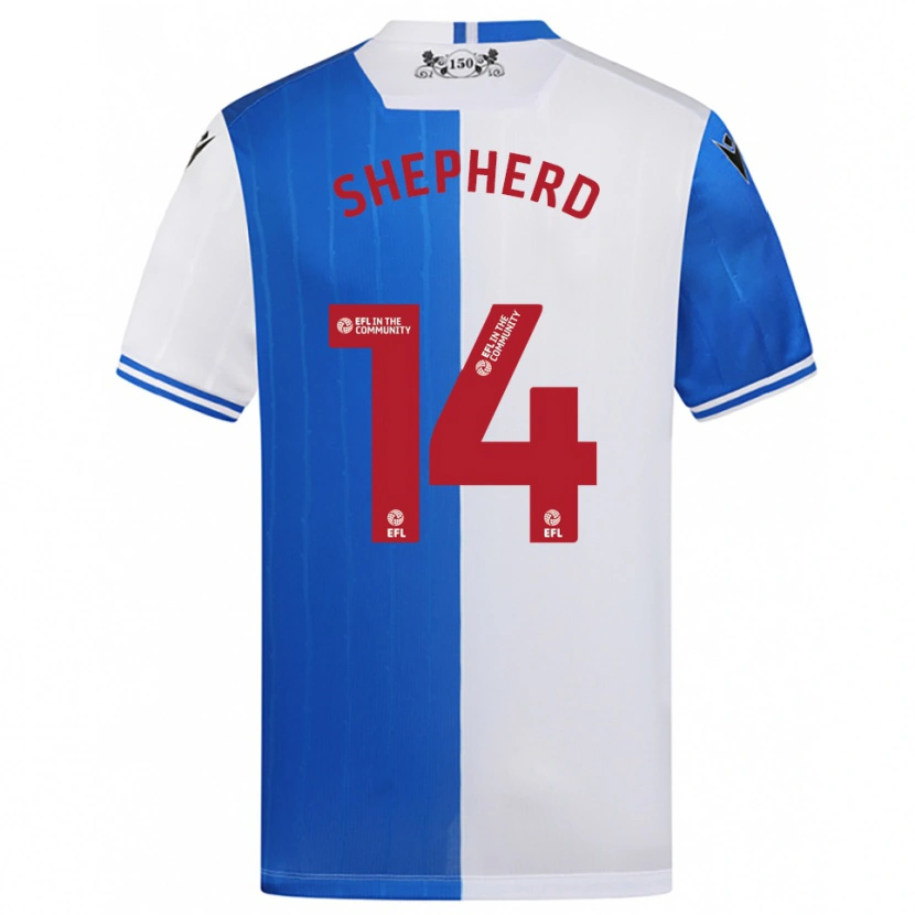 Danxen Criança Camisola Lucy Shepherd #14 Azul Branco Principal 2025/26 Camisa Brasil