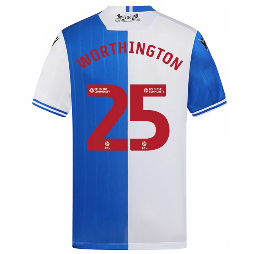 Danxen Criança Camisola Nicola Worthington #25 Azul Branco Principal 2025/26 Camisa Brasil