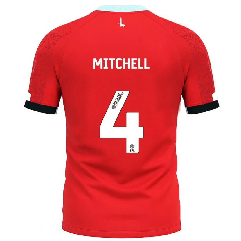 Danxen Criança Camisola Alex Mitchell #4 Vermelho Branco Principal 2025/26 Camisa Brasil