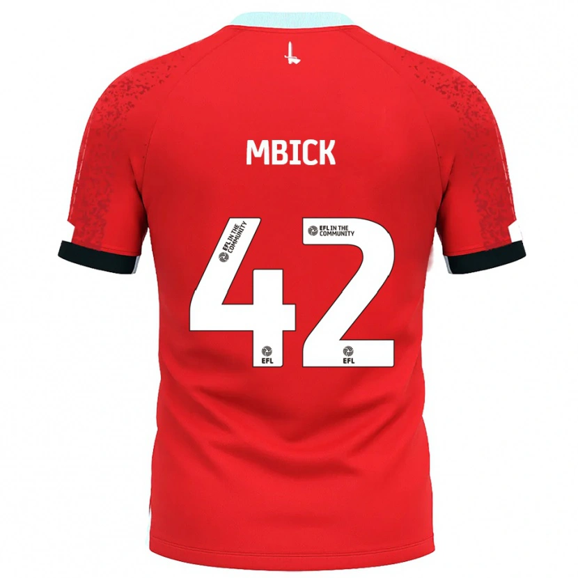 Danxen Criança Camisola Micah Mbick #42 Vermelho Branco Principal 2025/26 Camisa Brasil