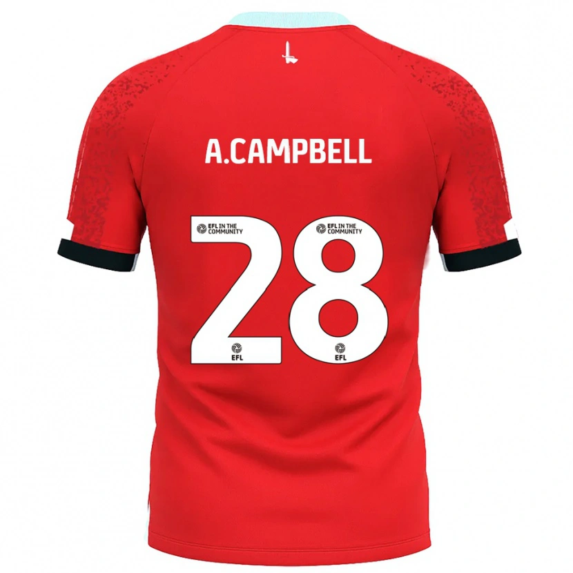 Danxen Criança Camisola Allan Campbell #28 Vermelho Branco Principal 2025/26 Camisa Brasil